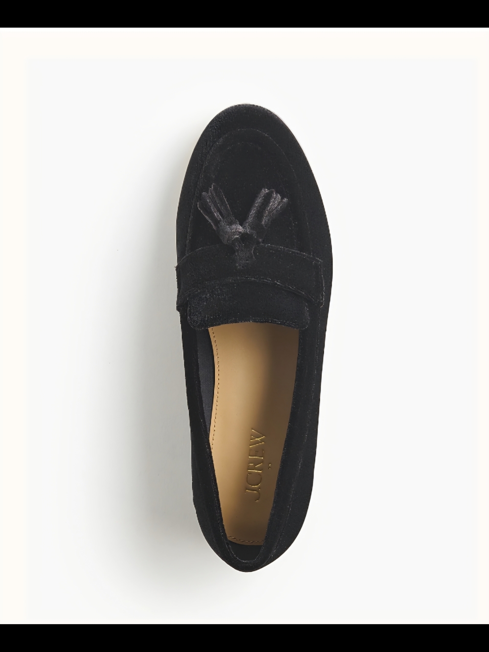 J. Crew Black Suede Tassel Loafers